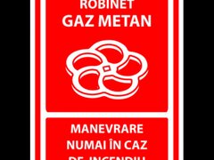 Semn robinet gaz metan manevrare numai in caz de incendiu